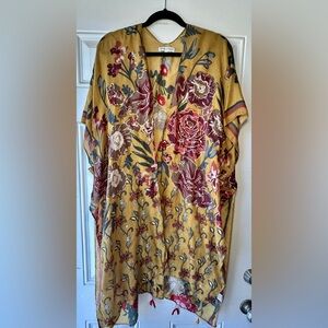 Woven Heart fun and gorgeous boho short sleeve kimono robe wrap! Colorful! OS